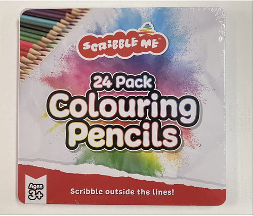 ALLTOYS in tin box 24 colours - Coloured Pencils - Main image