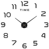 Alum Dizajnové 3D nalepovacie hodiny 130 cm čierne - Nástenné hodiny