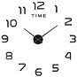 Alum Dizajnové 3D nalepovacie hodiny 130 cm čierne - Nástenné hodiny