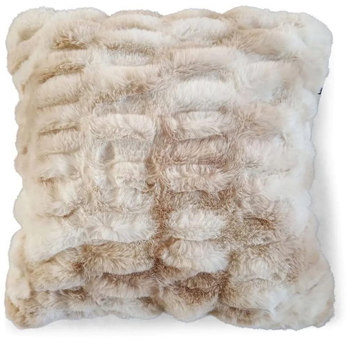 A LA MAISON Kožešinový - žebrovaný 45 x 45 cm, béžový - Pillow - Main image