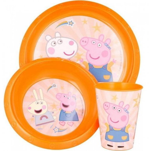 Alum Three-piece set of dishes for children Pepa Pig - orange - Children's Dining Set - Main image