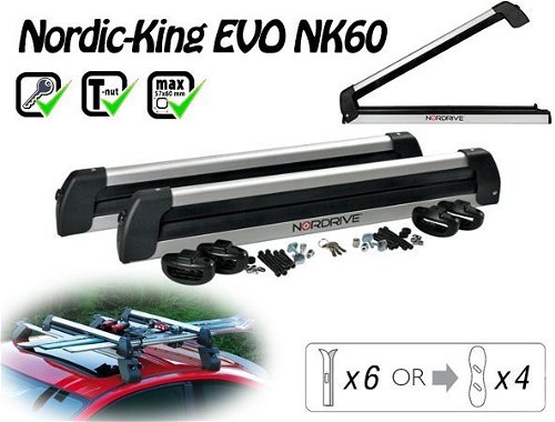 Nordrive Nordic King Evo Carrier 6 Pairs of Skis / 4 Snowboards