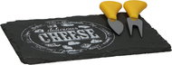 ALPINA EDCO Slate Cutting Board with Cutlery, 16 x 21cm - Serving Board