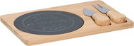 ALPINA EDCO Chopping Board and Cutlery for Serving Cheese , 25x17cm - Serving Board
