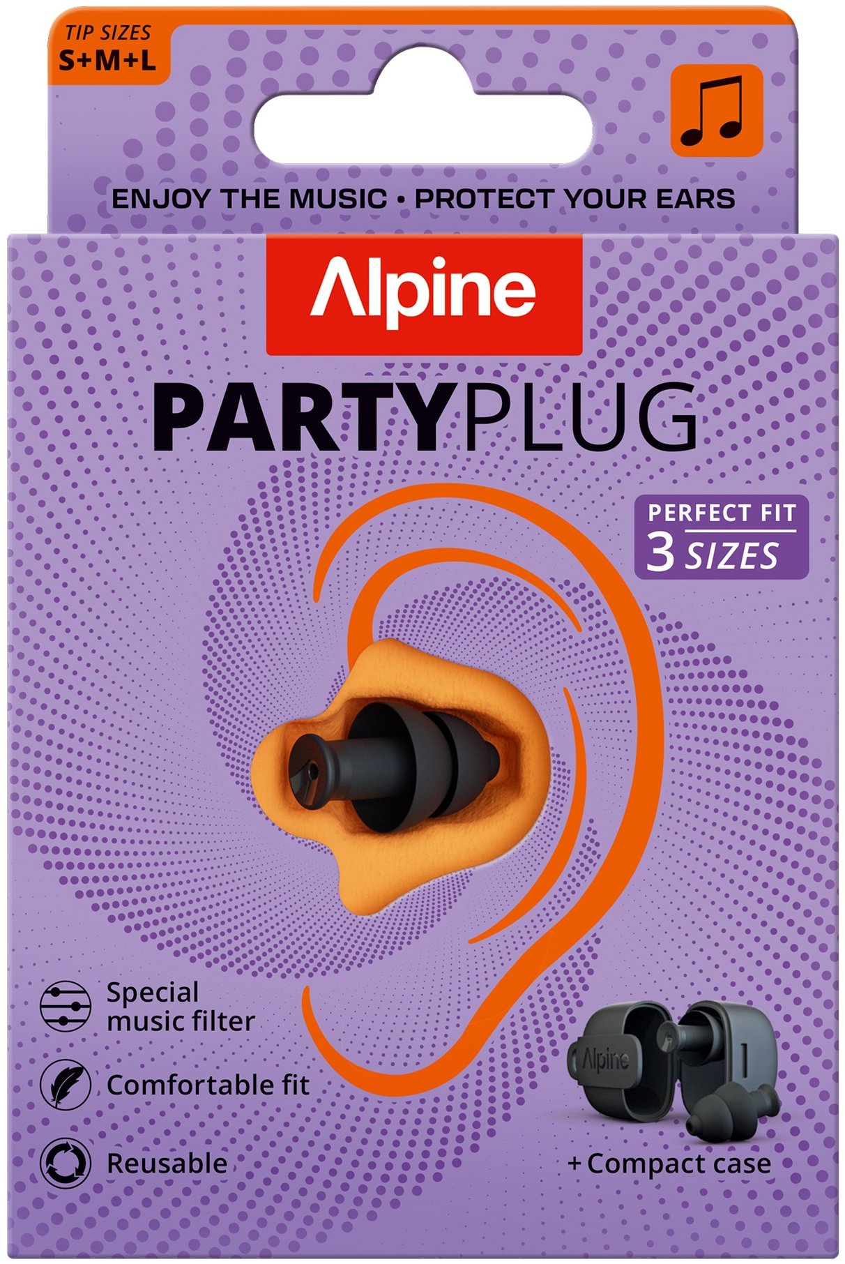ALPINE Partyplug, black
