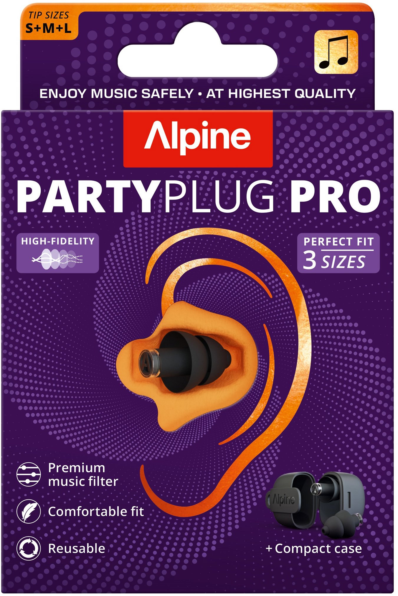ALPINE Partyplug Pro, Black