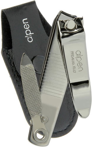 ALPEN Nail clippers with file in leather case - Cuticle Nipper - Main image