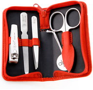 ALPEN Manicure set Inox leather, red - Manicure Set