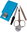 Manicure set leather with magnetic closure, blue