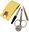 Manicure set leather with magnetic closure, yellow
