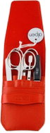ALPEN Manicure set Nickel leather 5 pcs, red - Manicure Set