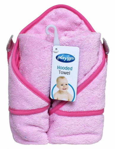 Playgro - Baby towel with hood pink - Children's Bath Towel - Main image