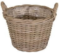 ALTX Proutěný koš kubu ratan 30 cm - Flower Pot