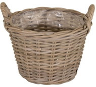 ALTX Proutěný koš kubu ratan 39 cm - Flower Pot