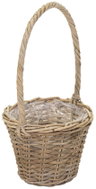 ALTX Proutěný koš s uchem kubu ratan 24 × 20 × 48 cm - Flower Pot