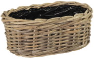 ALTX Proutěný ovál kubu ratan 30 cm - Flower Box