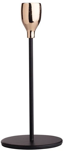 Altom Metal candlestick black-gold 8 × 18,5 cm - Candlestick - Main image