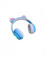 Bezdrátová sluchátka s kočičíma ušima K6133 modrá - Bezdrôtové slúchadlá