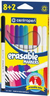 CENTROPEN Marker 2569, Radiergummi, 8er-Packung + 2 Stück - Filzstifte