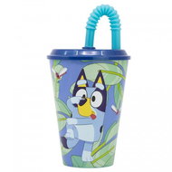 Alum cup with straw 430 ml Bluey - Drinking Cup