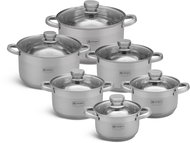 Alum Stainless steel pots set 12 pcs, matt - Cookware Set