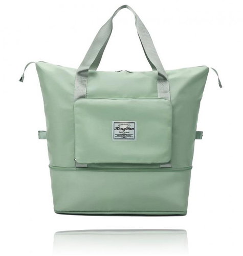 Alum folding bag with large storage space, light green - Travel Bag - Main image