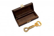 Brass bottle opener in wooden box - Opener