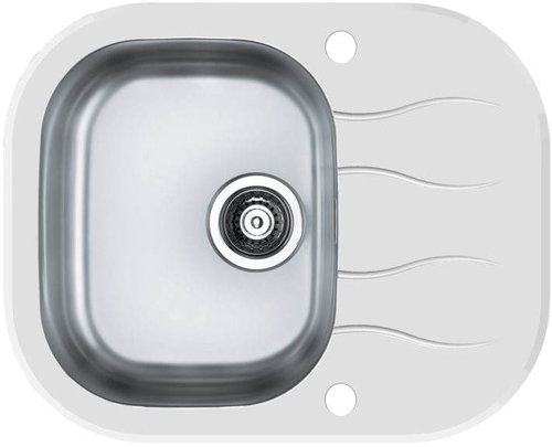 ALVEUS Wave 10 white - Glass Sink - Main image