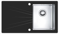 ALVEUS Karat 10 black right - Glass Sink