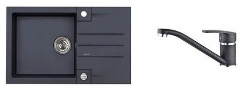 ALVEUS ROCK 130-91 + ALVEUS NINA 91 - Kitchen Sink and Tap Set - Main image