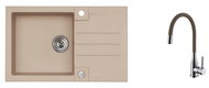 Alveus Rock 130 55 + Mintas Beige BRS - Kitchen Sink and Tap Set