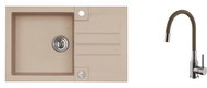 Alveus Rock 130 55 + Mintas beige CHR - Kitchen Sink and Tap Set