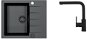 Alveus Cadit 20 91 + baterie Zeos-P black HU Black Addition - Set dřezu a baterie