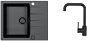 Alveus Cadit 10 91 + baterie OZ Black HU Black Addition - Mosogatótálca és csaptelep szett