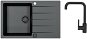 Alveus Cadit 20 91 + baterie OZ Black HU Black Addition - Set dřezu a baterie