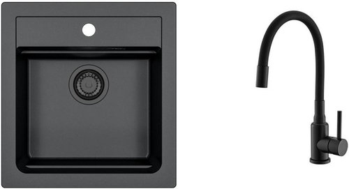 Alveus Atrox 20 91 + baterie Mintas Black Addition - Kitchen Sink and Tap Set - Main image
