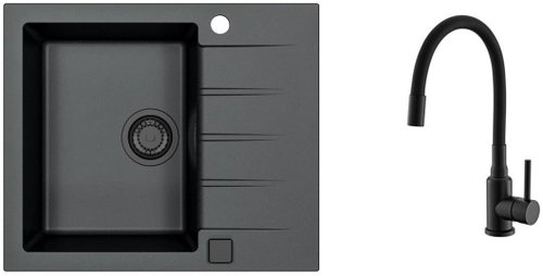 Alveus Cadit 10 91 + baterie Mintas Black Addition - Kitchen Sink and Tap Set - Main image