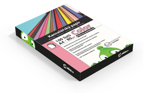 Alza Colour A4 Pastel Pink 80g 100 sheets - Office Paper - Main image