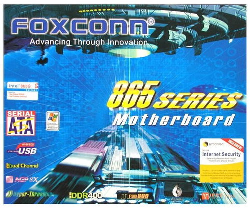 FOXCONN 865M06-G-6EKS, i865G/ICH5R, VGA + AGP x8,  DDR400, SATA, FW, USB2.0, GLAN, mATX, sc478 - Motherboard - Main image