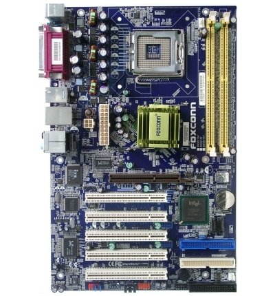 FOXCONN 865PE7AF-8EKRS, i865PE/ICH5, AGP 8x, DDR400, SATA RAID, FW, USB2.0, GLAN, mATX sc775 - Motherboard - Main image
