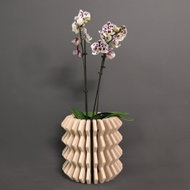 AMADEA Accordion Wooden Cover for a Flower Pot made of Solid Wood, 22 x 22cm - Protector