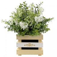 AMADEA Wooden Cover for a Flowerpot with a Lace Motif, 17x17x15cm - Decorative Planter