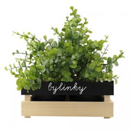 AMADEA Wooden Cover for Two Flower Pots with a Board for Writing withChalk, 32x17x15cm - Decorative Planter