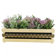 AMADEA Wooden Case for a Box with a Modern Motif of Rhombuses, 62x21,5x17cm - Decorative Planter