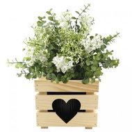 AMADEA Wooden Cover for Flowerpot with Heart, 17x17x15cm - Decorative Planter