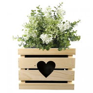 AMADEA Wooden Cover for a Flowerpot with a Heart, 27x27x20cm - Decorative Planter