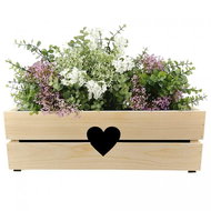 AMADEA Wooden Case for a Box with a Heart, 52x21,5x17cm - Flower Box