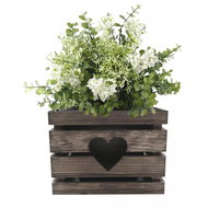AMADEA Wooden Cover for a Flowerpot with a Dark Heart, 27x27x20cm - Decorative Planter
