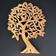 AMADEA Wooden Tree with Squirrels, Solid Wood, Height of 24cm - Decoration