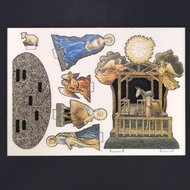 AMADEA Wooden 3D Cutout Nativity Scene 9cm - Christmas Decoration